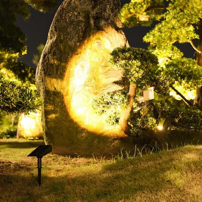 Solar Spot Light with Adjustable Zoom Lens and RGB Color Modes, IP65 Waterproof