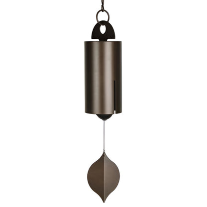 Dual Chamber Wind Bell with Rich Resonant Tones and Ash Wood Clapper