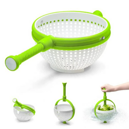 Salad Spinner with Drain Bowl – Easy Dual-Function Colander