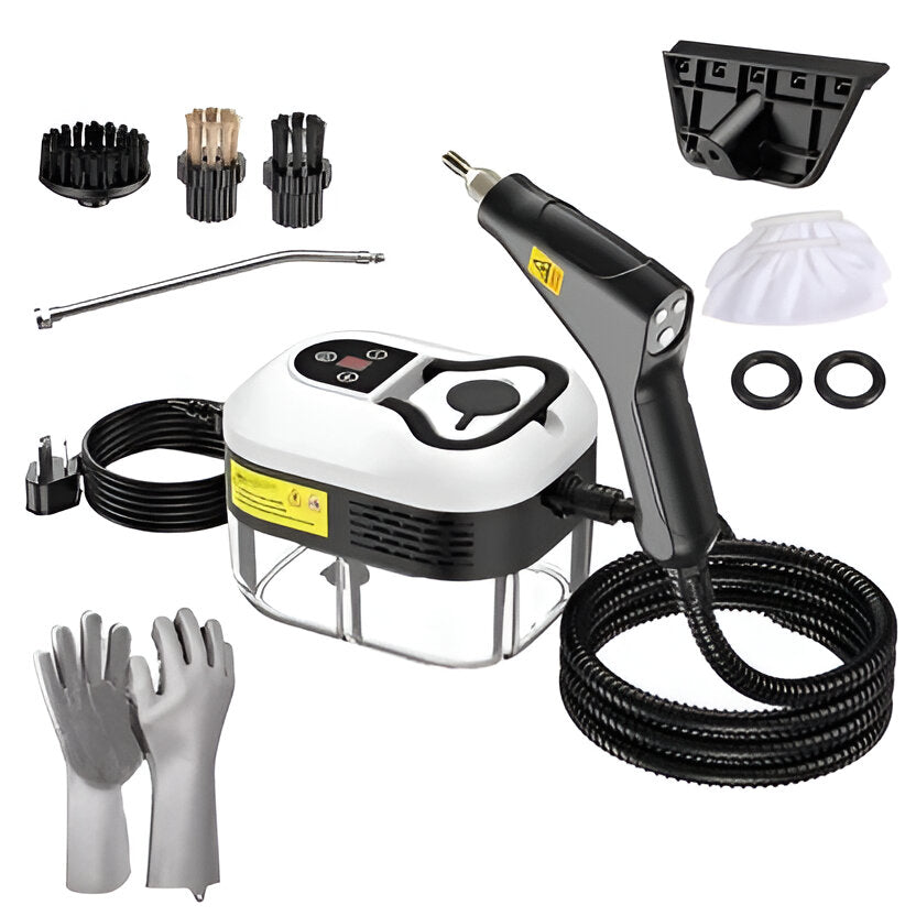 Handheld Steam Cleaner with Six Speed Settings and Five Brush Heads
