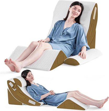 Adjustable Wedge Pillow, 4 piece with Memory Foam Support