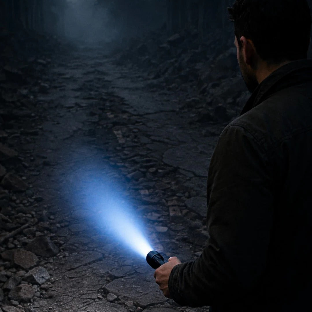Blue Laser Torch with Adjustable Lens and Long-Range Signaling, Rechargeable