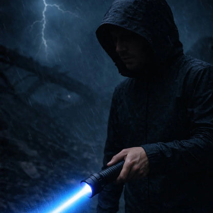 Blue Laser Torch with Adjustable Lens and Long-Range Signaling, Rechargeable