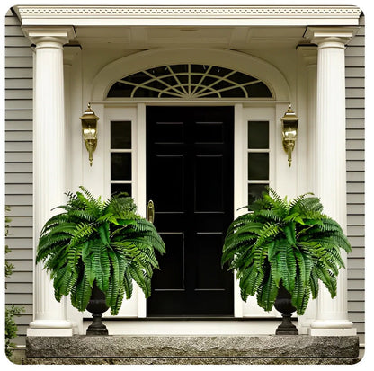 Artificial Boston Fern with 18 Branches and UV Resistant Material, 27.5in Wide