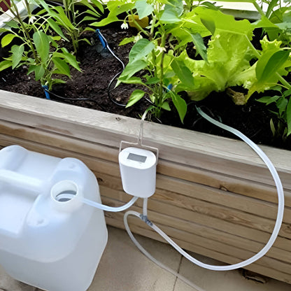 Rechargeable Plant Watering System with LCD Screen and 8-Pot Capacity, 120-Day Battery