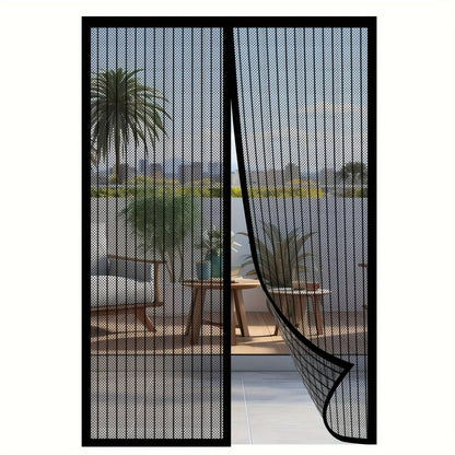 Magnetic Screen Door with Auto Close Panels and Polyester Mesh, Custom Fit