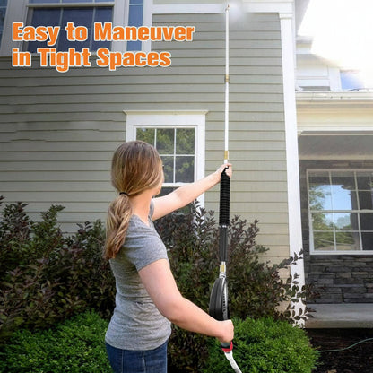 Telescoping Pressure Washer Wand with 4000 PSI Capacity and Six Spray Nozzles for Gutters, Roofs and Walls