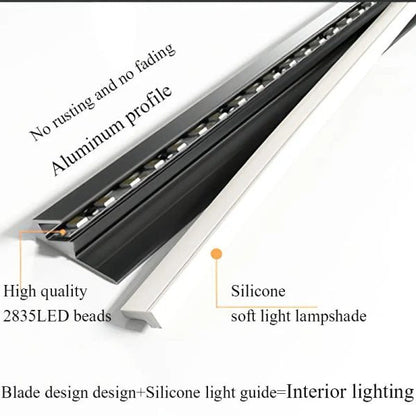Under Cabinet LED Strip Light with 45-Degree Beam and Customizable Length, Aluminum Housing