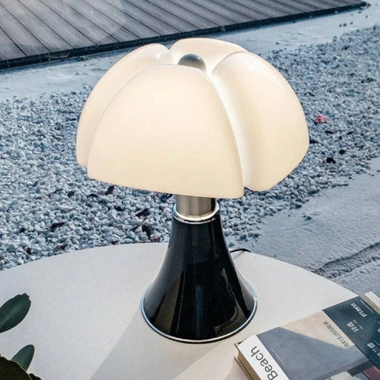 Touch-Controlled Dimmable LED Table Lamp with Adjustable Petal Design
