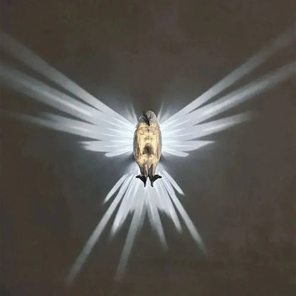 Wall Mounted Bird Silhouette Light with 3D Wing Projection and Warm LED