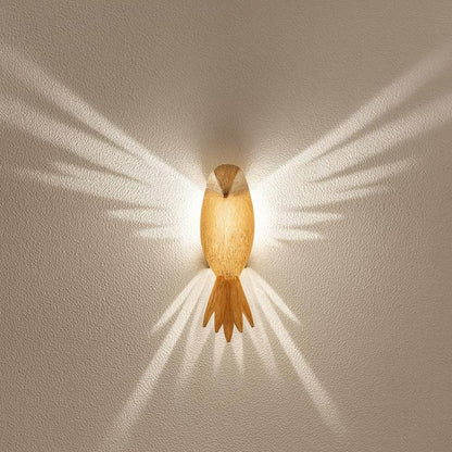 Wall Mounted Bird Silhouette Light with 3D Wing Projection and Warm LED