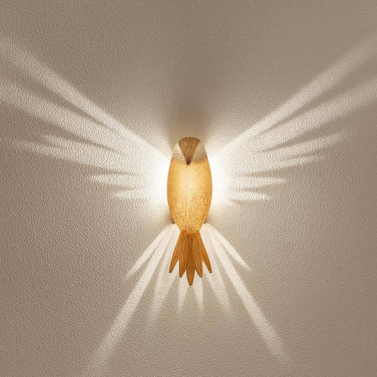 Wall Mounted Bird Silhouette Light with 3D Wing Projection and Warm LED