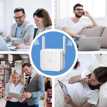 WiFi Network Repeater with Wall Penetrating Antenna and Multi-Device Support