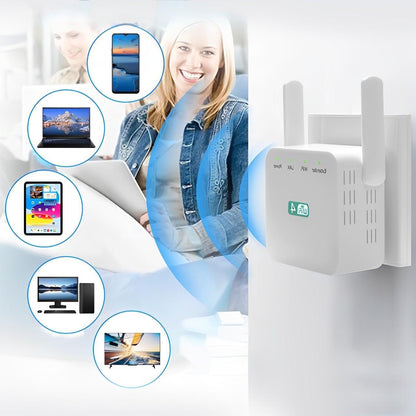 WiFi Network Repeater with Wall Penetrating Antenna and Multi-Device Support