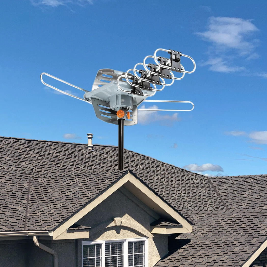 Motorized HD Antenna with 360 Degree Rotation and Wireless Remote Control