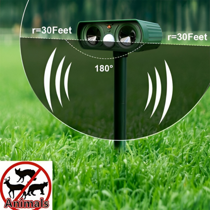 Motion Activated Ultrasonic Deer Repeller with Solar Power and Waterproof Design