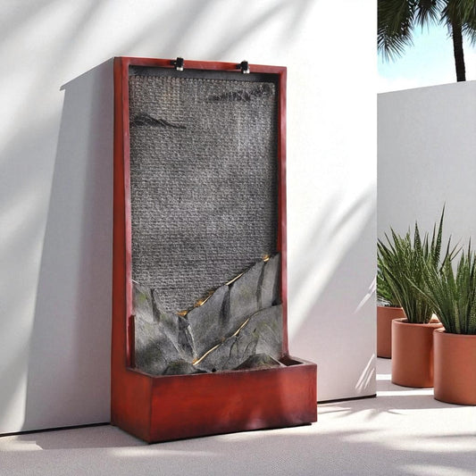 Elarq Tall Water Fountain, Reddish Brown