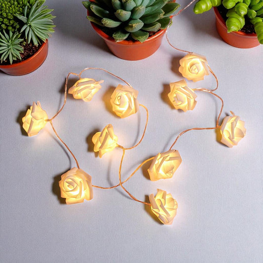 Flora LED Strip Lights with Rose Design for Garden, 165cm