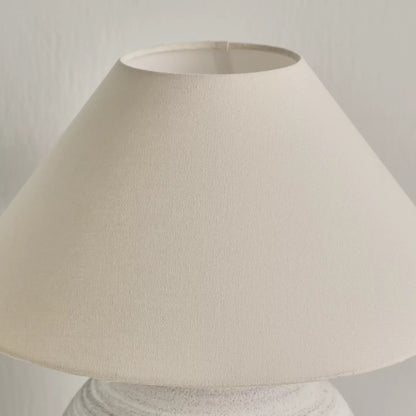 Vela White Ceramic Table Lamp, 44cm