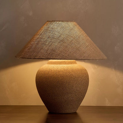 Veylo Brown Ceramic Table Lamp, 48cm