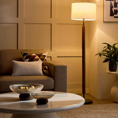 Zufo Brown Wooden Floor Lamp, 158cm